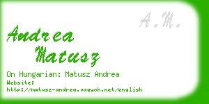 andrea matusz business card